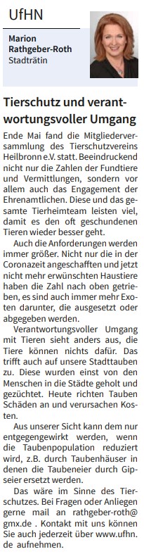 Tierschutz und verantwortungsvoller Umgang